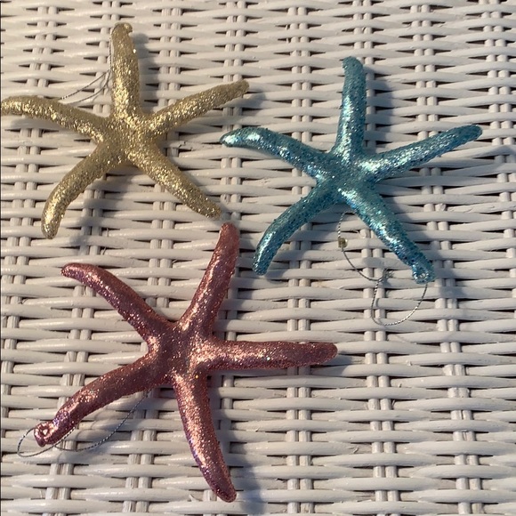 Set of 3 Starfish Ornaments - Picture 2 of 2